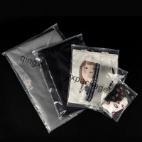 Wholesale Custom Frosted PE Slider Zipper Poly Bag Plastic t-shirt Zip Lock Clothing Packaging Bags
