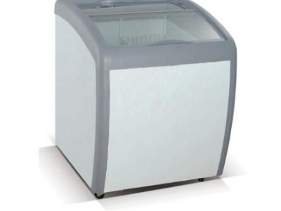 160L Glass Door Chest Freezer Ice Cream Display Deep Freezer With ETL