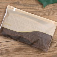 Custom printed yoga pants zip bag matte zip lock lingerie plastic packaging bags