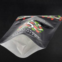 2019 new free samples matt black soft food foil packaging ziplock bags stand up pouch
