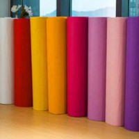 Various colors decorative nonwoven needle punched plain exhibition carpet